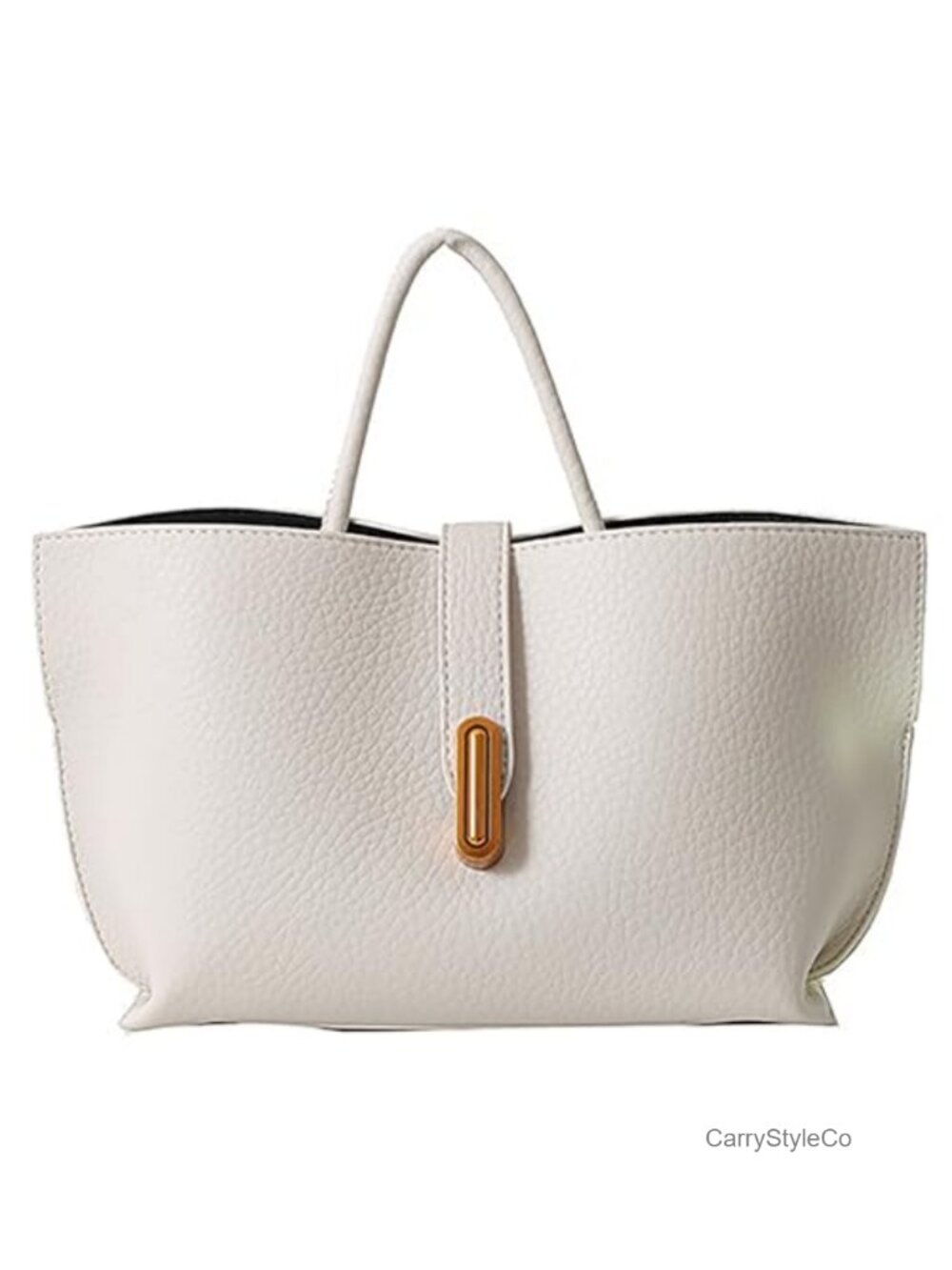 Faux Leather Satchel Crossbody Tote Bag with Detachable Strap for Work Travel